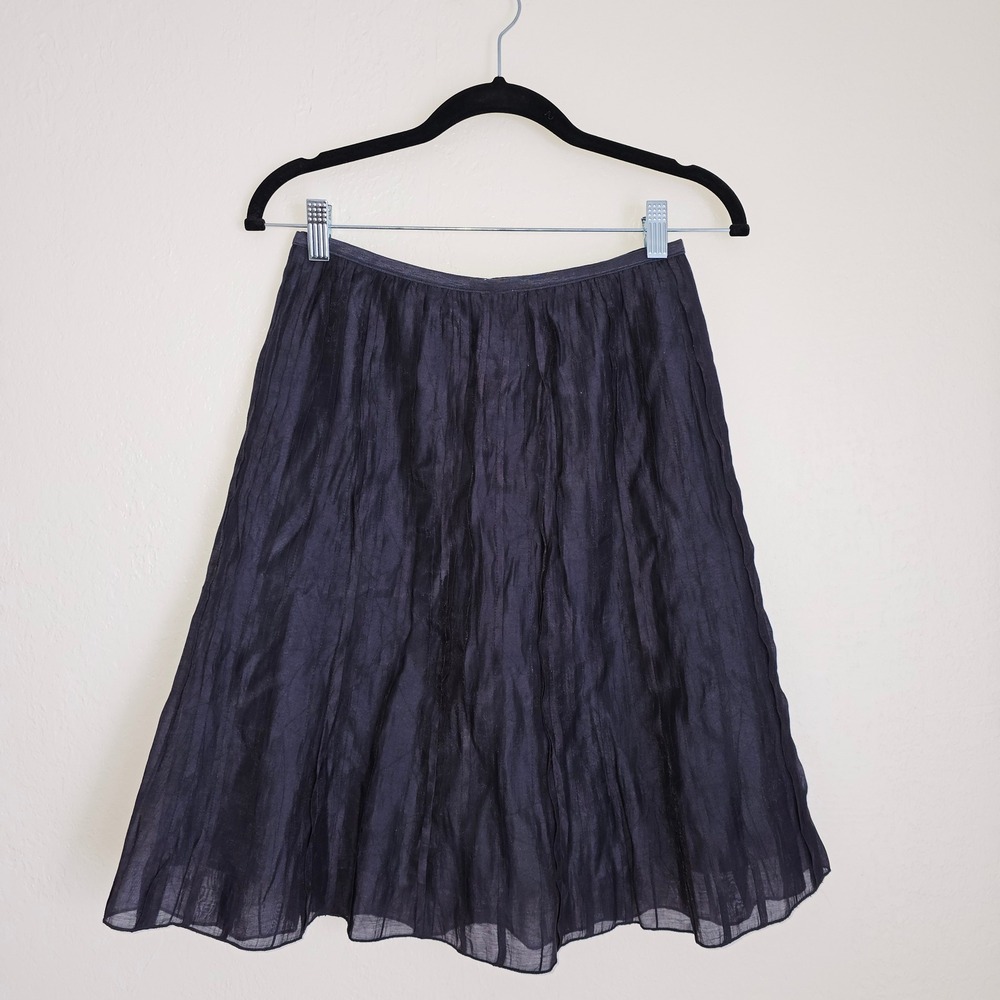 NIC+ZOE Navy Blue Skirt Pleated A-Line Below the Knee‎ Size 4